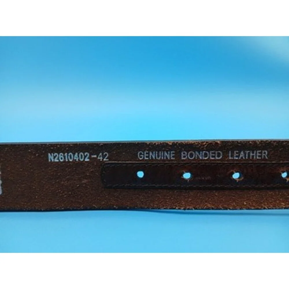 Hired Hand Mens Brown Genuine Bonded Leather Belt Size 42